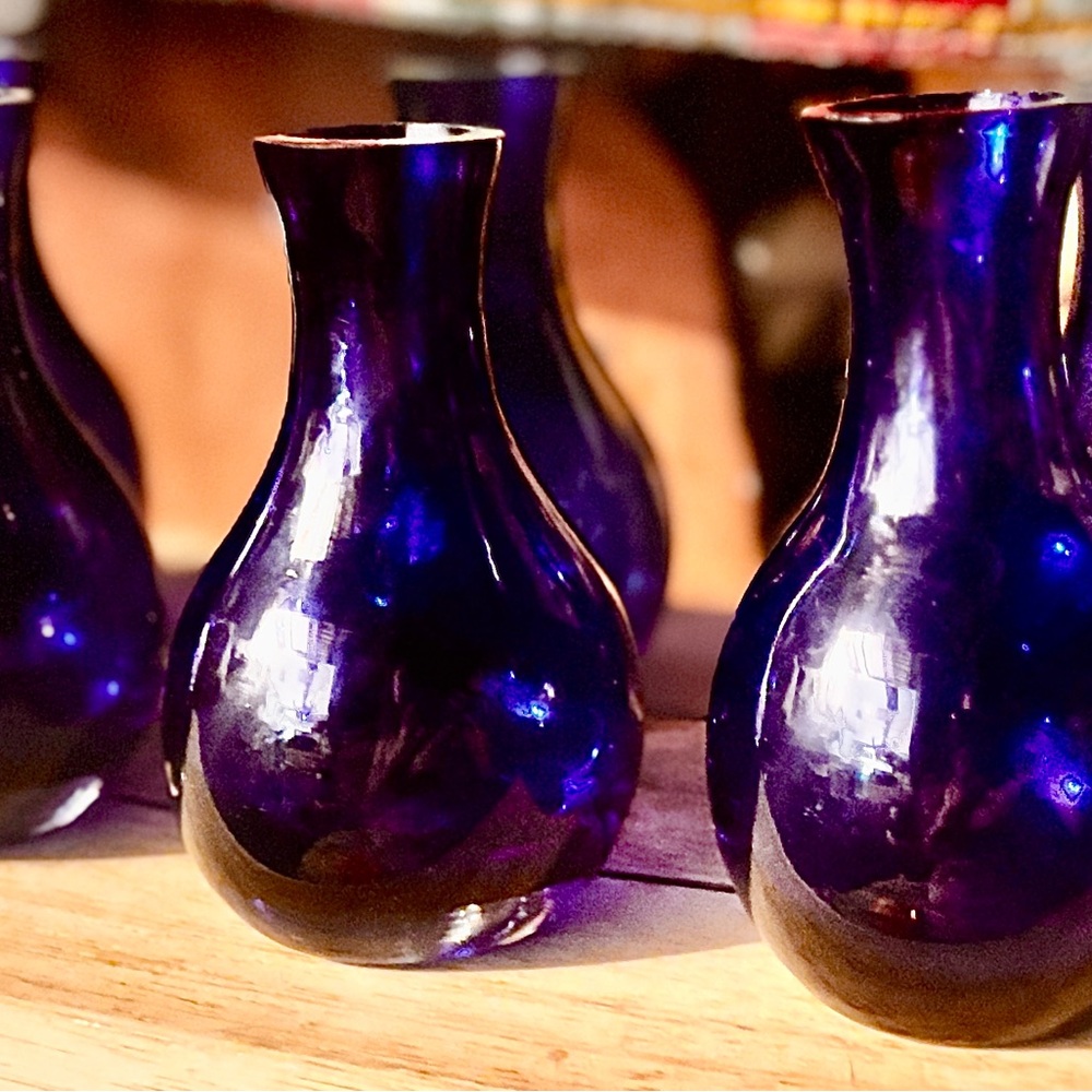 Elegant Cobalt Blue Glass Vases
